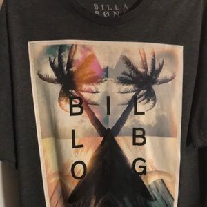 L Men’s Unisex BILLABONG Surfing Heather Gray Short Sleeve Tee Shirt Top